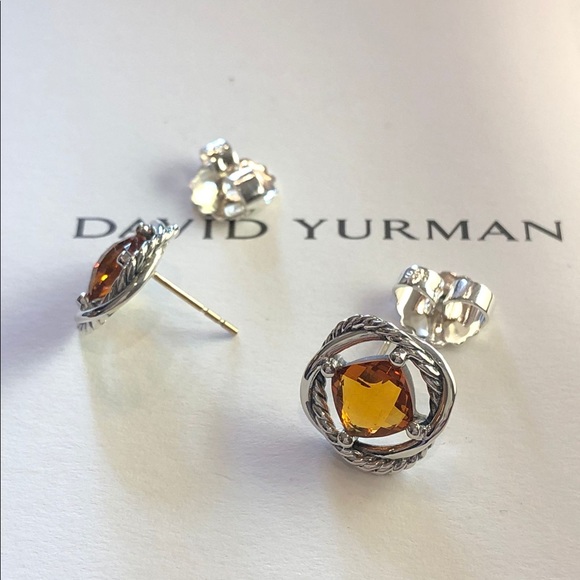 DAVID YURMAN Woman's Citrine Infinity Earrings - Picture 3 of 3